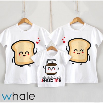T-shirts famiglia Pancarrè e Nutella