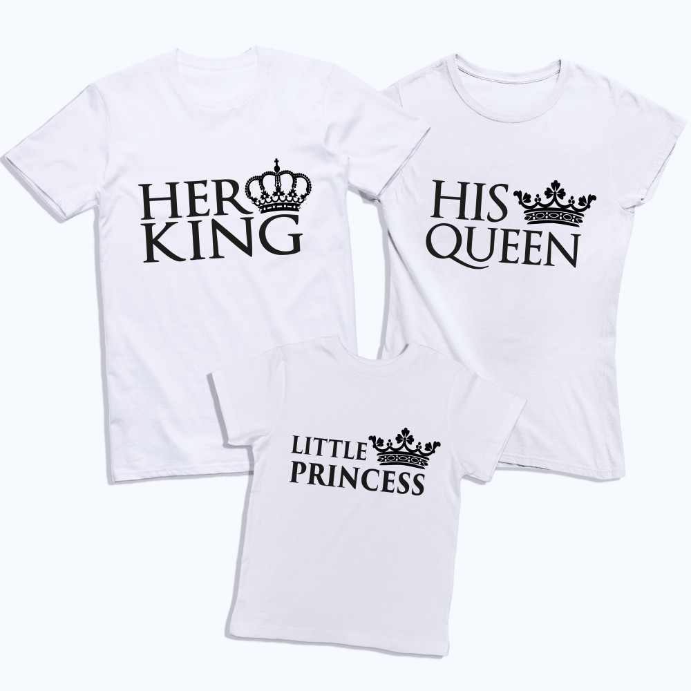 tshirts Famiglia - King  Queen  Prince  Princess 01