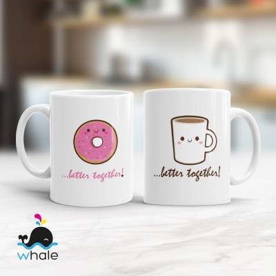 Tazze Bestfriends - Donut e Cappuccino Better Together Tazze Bestfriends - Donut e Cappuccino Better Together