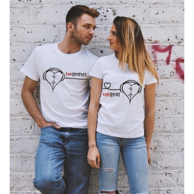 Tshirts di Coppia - One Beat Two Hearts