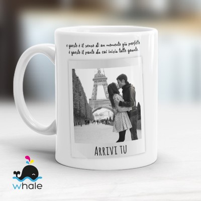 Tazza Polaroid con foto e frase Tazza Polaroid con foto e frase