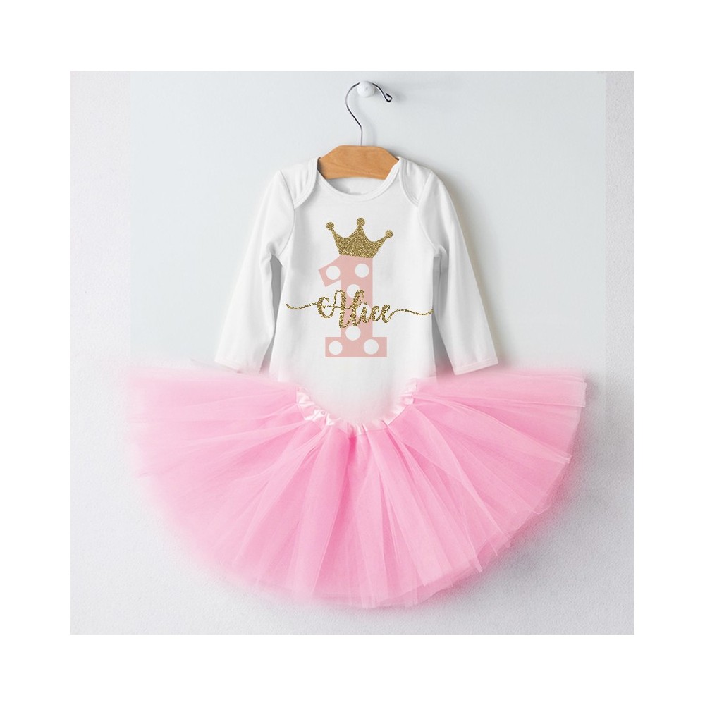 T-shirt 1° Compleanno Tema Principessa T-shirt 1° Compleanno Tema Principessa