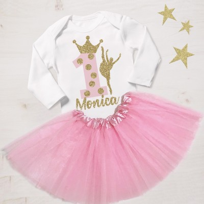 T-shirt 1° Compleanno Tema Ballerina