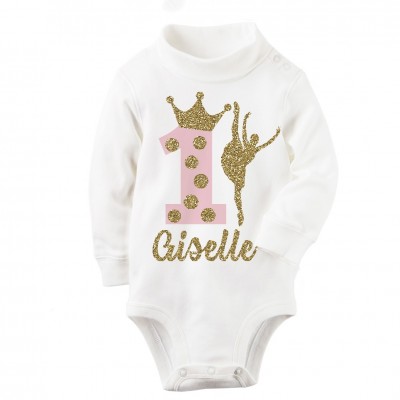 T-shirt 1° Compleanno Tema Ballerina